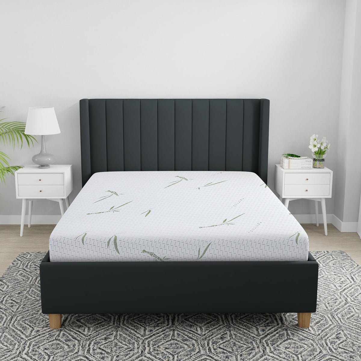 LifeSleep 8-Inch Dual Layer Supportive Memory Foam Mattress-in-a-Box with Refreshing Bamboo Infused Cover, Queen