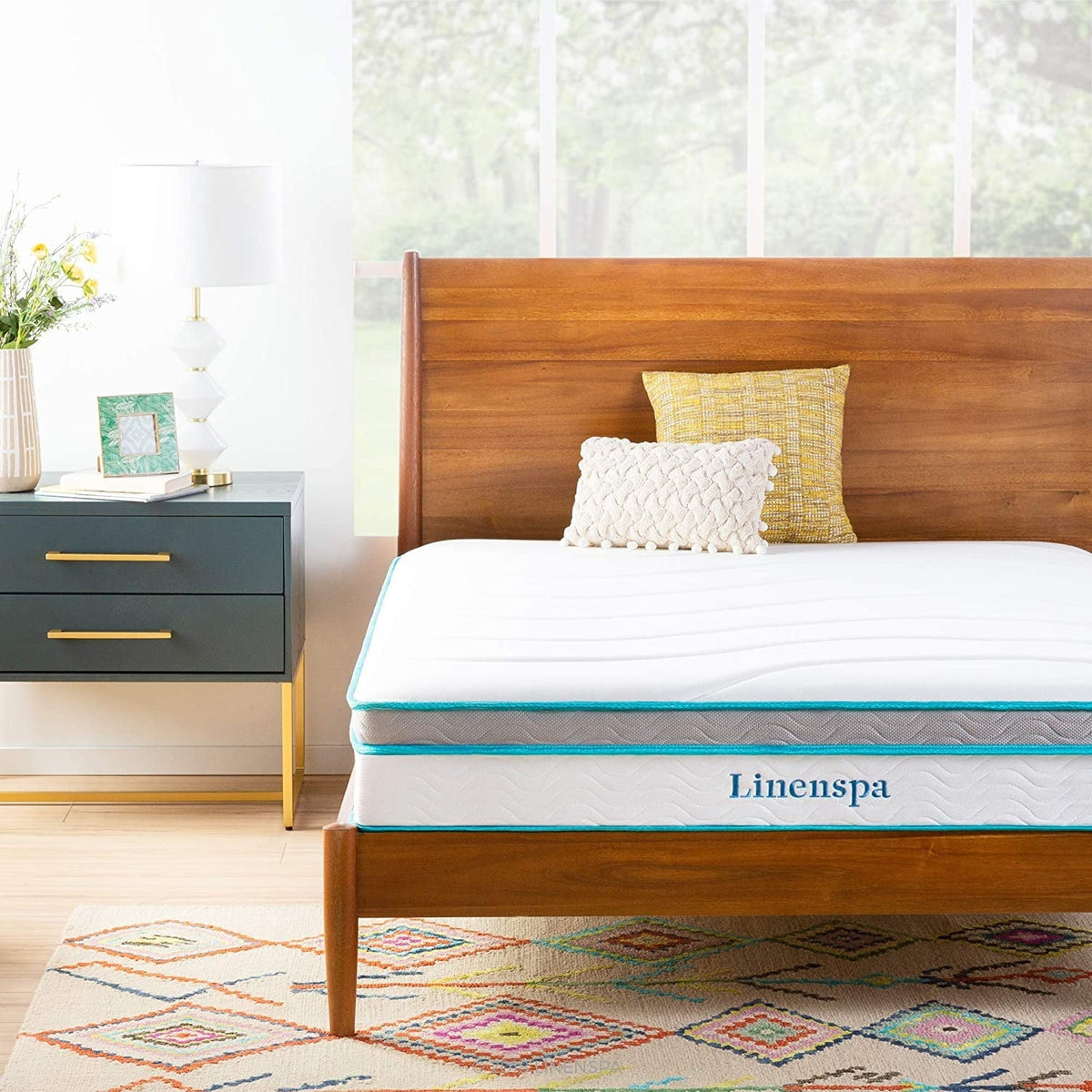 Linenspa 10 Inch Memory Foam and Innerspring Hybrid Mattress - Medium Feel - Full (10 Inch Mattress Only)