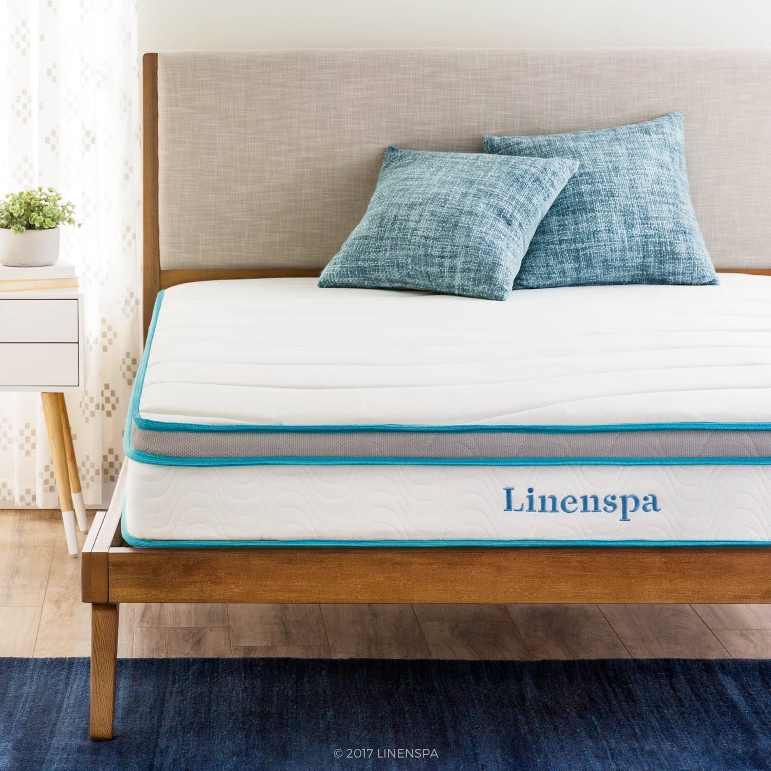 Linenspa Spring and Memory Foam Hybrid Mattress, 8 , Queen