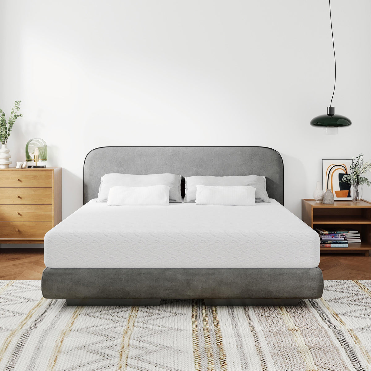 MLILY 7 Green Tea Gel Memory Foam Mattress, Twin, Medium