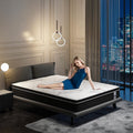 Martisiluna 10 Inch Full Mattress Individually Wrapped Pocket Coil Innerspring for Pressure Relief Cooler Sleeping Mattress Gel Memory Foam Mattress in Recorder Box Hybrid Mattresses