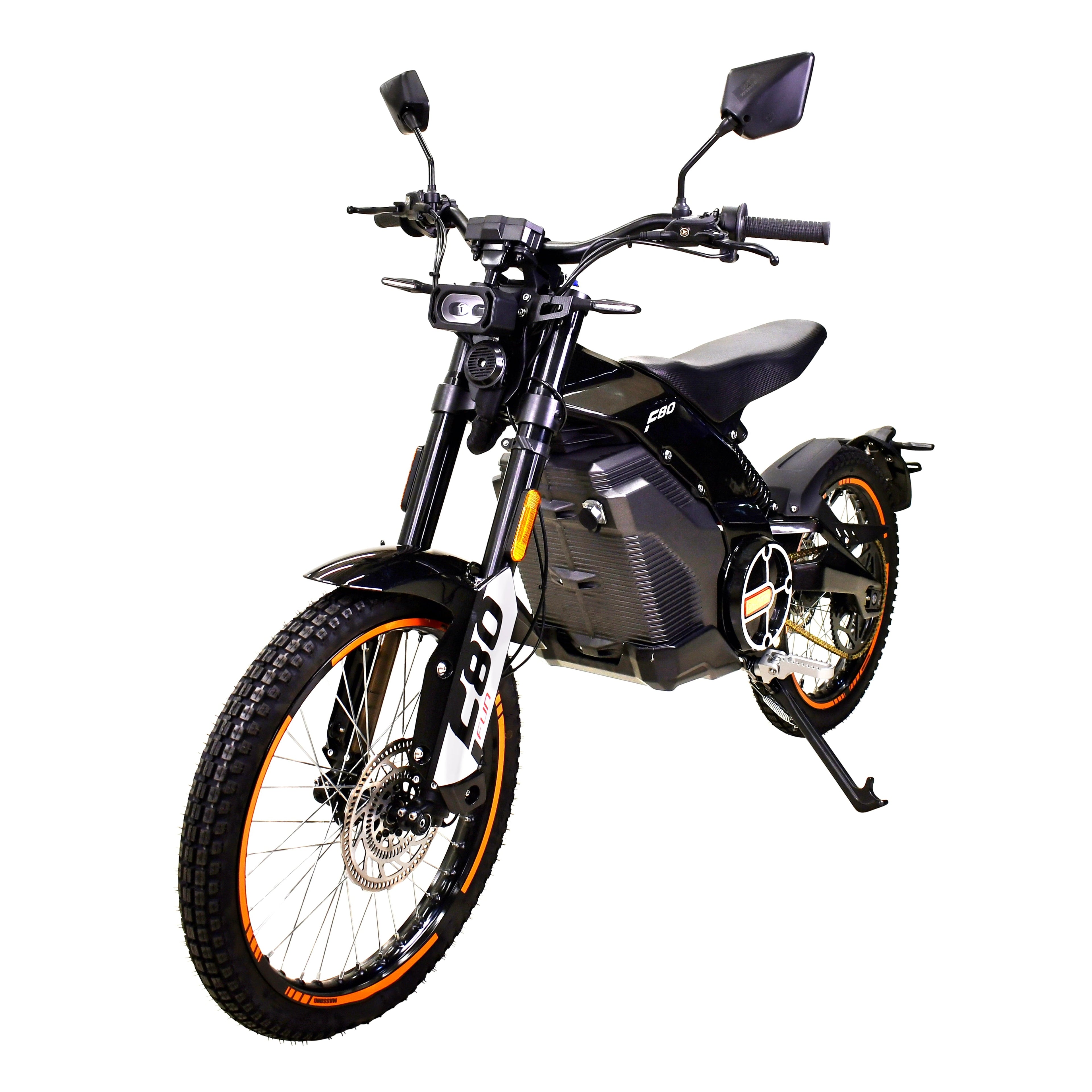 Massimo Trail Runner Electric Dirt Bike Motorcycle F80 for adults 8000W, 2160Wh Battery - Black