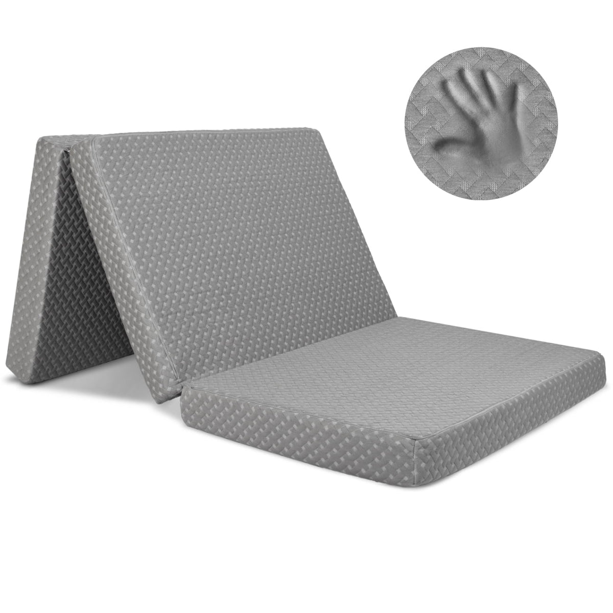 Milliard Premium Folding Mattress, Memory Foam Tri Fold with Waterproof Washable Cover, Single Size (75 x25 x4)