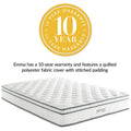Modern Contemporary Urban Design Bedroom King Size 10inch Mattress, Fabric, White