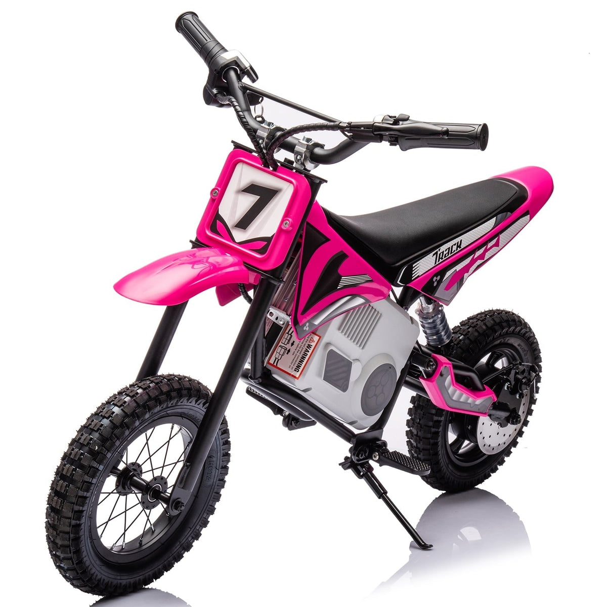 NEWWARE 36V Electric Dirt Bike, 350W Kids Ride Display Dirt Bike with Twist Grip Throttle, Hand-Operated Dual Brakes, Key Start, Battery Display, Max Speed 15mph, Electric Motorcycle for Age 8+, Pink