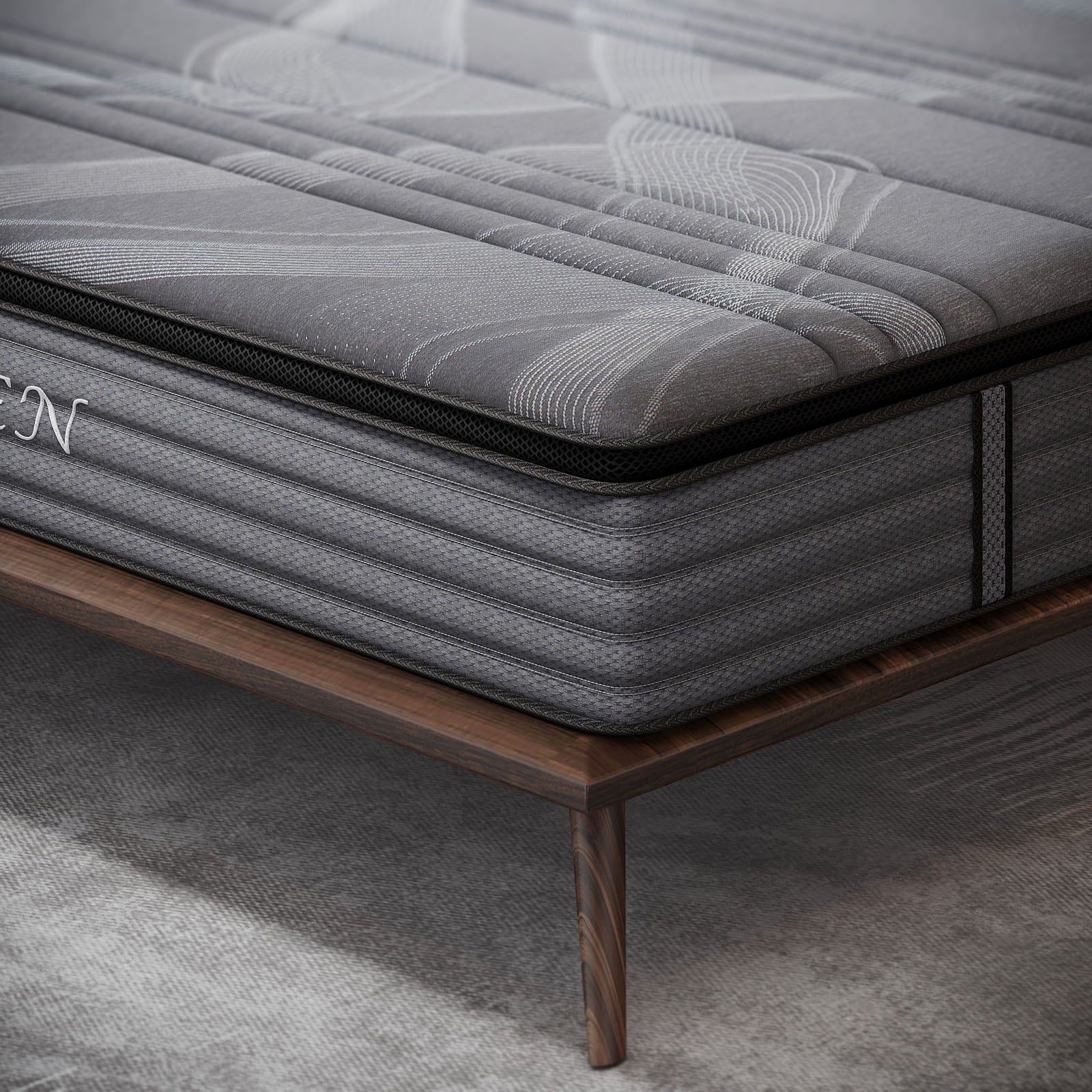 NISIEN 10 CertiPUR-US Certified Memory Foam Pocket Spring Mattress,Hybrid Innerspring Mattress,Queen Mattress in Lens Box