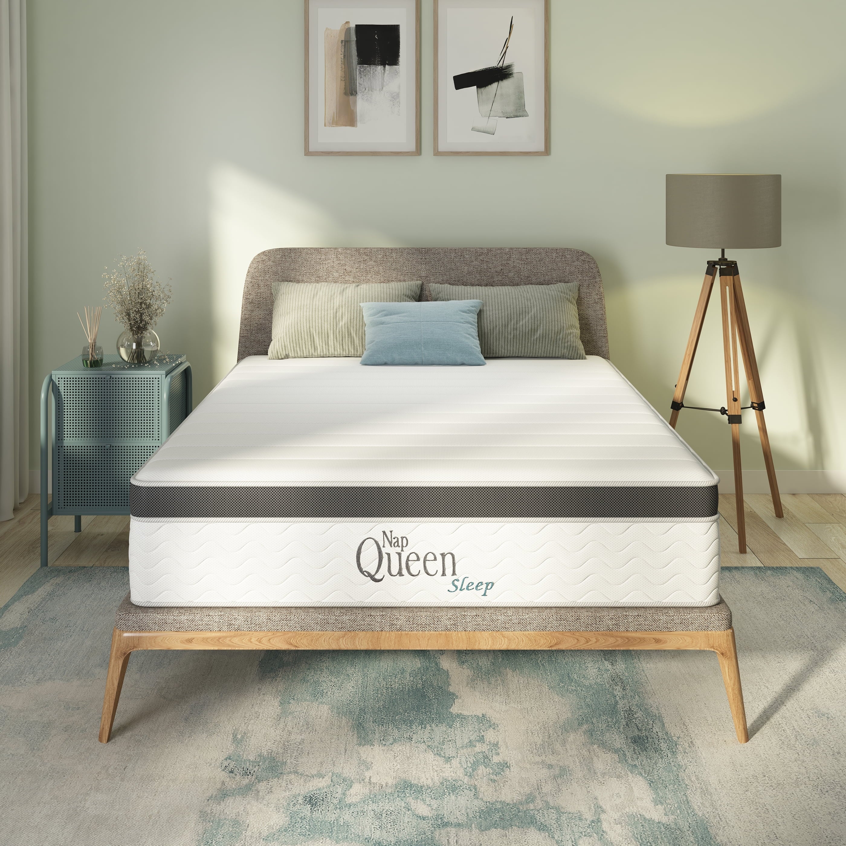 NapQueen Maxima 8¡± Hybrid of Cool Gel Infused Memory Foam and Coils Mattress, Queen Size