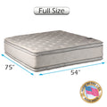 Natural Dream (Full) Medium Soft PillowTop Mattress Only - Double-Sided Sleep System with Enhanced Cushion Support- Fully Assembled, Back Support, Longlasting by Dream Solutions USA