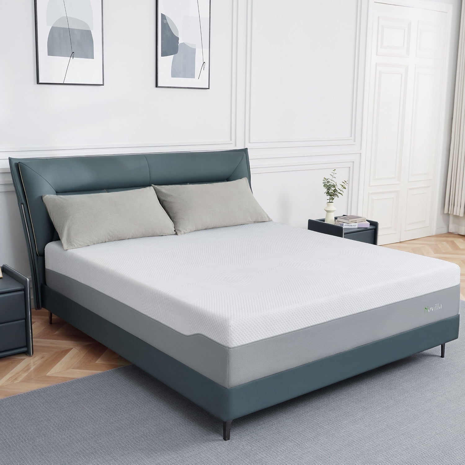 Novilla Tranquil 10 Adult Medium Firm Gel Memory Foam Mattress, Queen Size