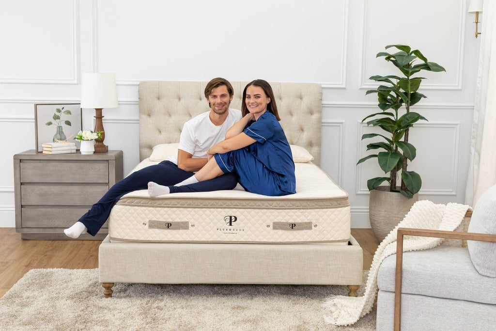 PlushBeds 12 Luxury Bliss Medium Natural Latex Mattress With Encased Coils - Queen