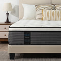 Queen Size Hybrid Mattress, 12 inch Mattress in Camcorder Box, With Pocket Spring and Memory Foam, Medium Firm with Pillow Top, Supportive and Pressure Relief, Queen Mattress