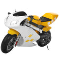 Rlietter 49cc 2 Stroke Pocket Bike, Mini Motorcycle for Kids, Gas Pocket Motorbike with Strong Dual Brake, Racing Max Speed 20Mph, Dual Headlights