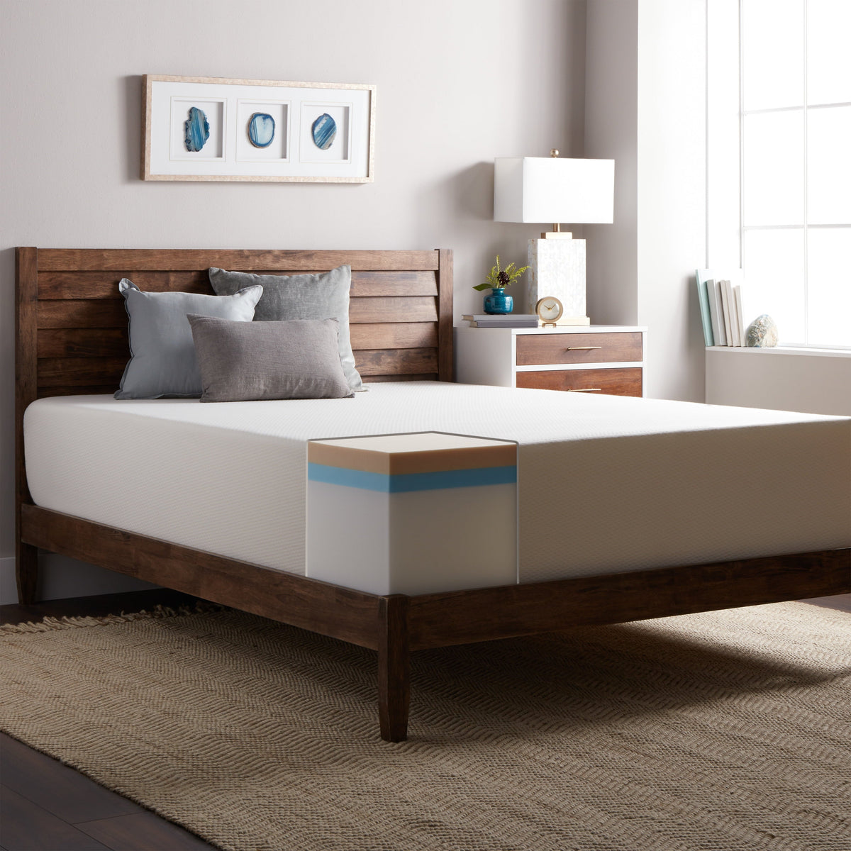 Select Luxury Medium Firm 14-inch Memory Foam Mattress Mattress in Recorder Box, Platform Friendly Queen