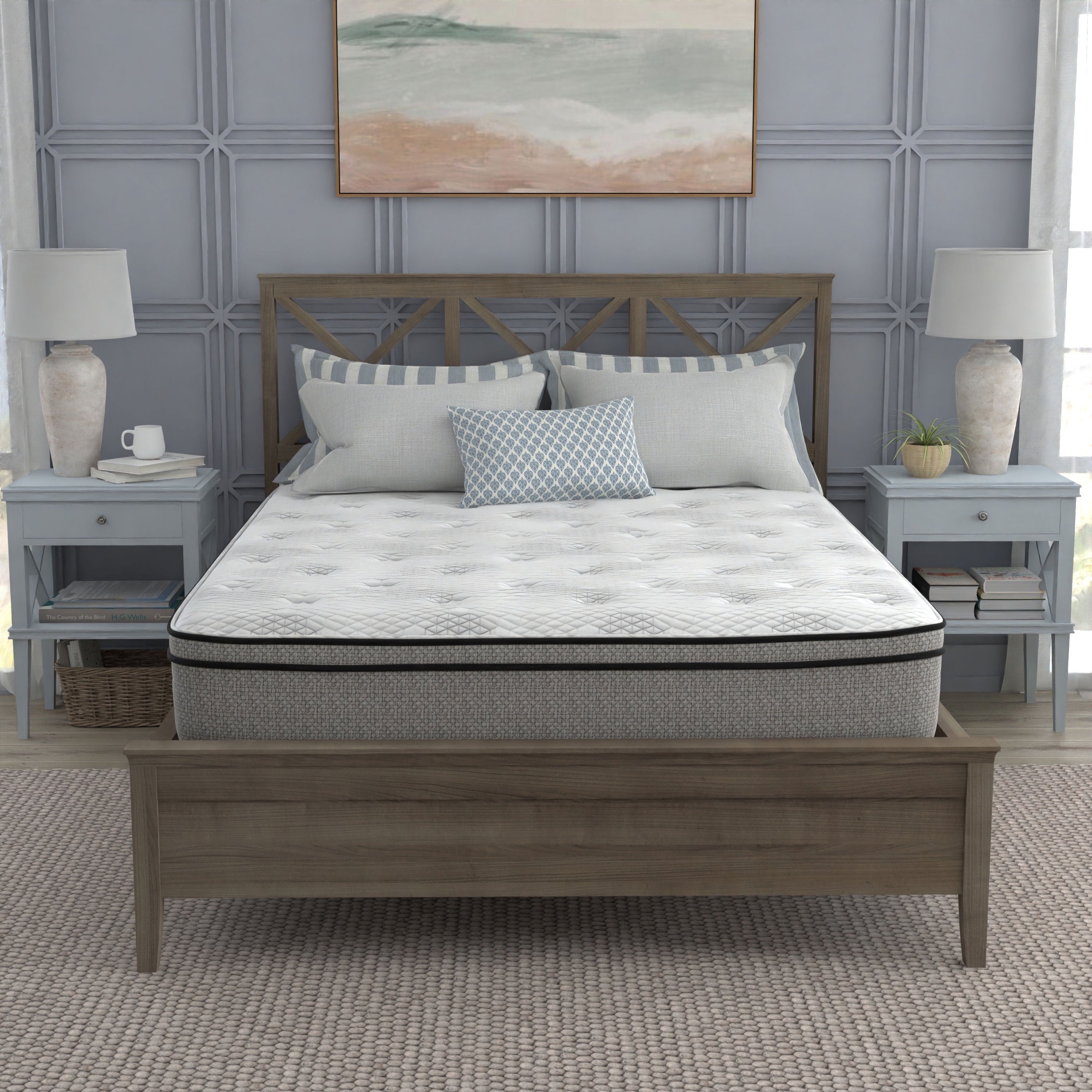 Sleep Inc. 12 Inch Medium Firm Hybrid Mattress, Full