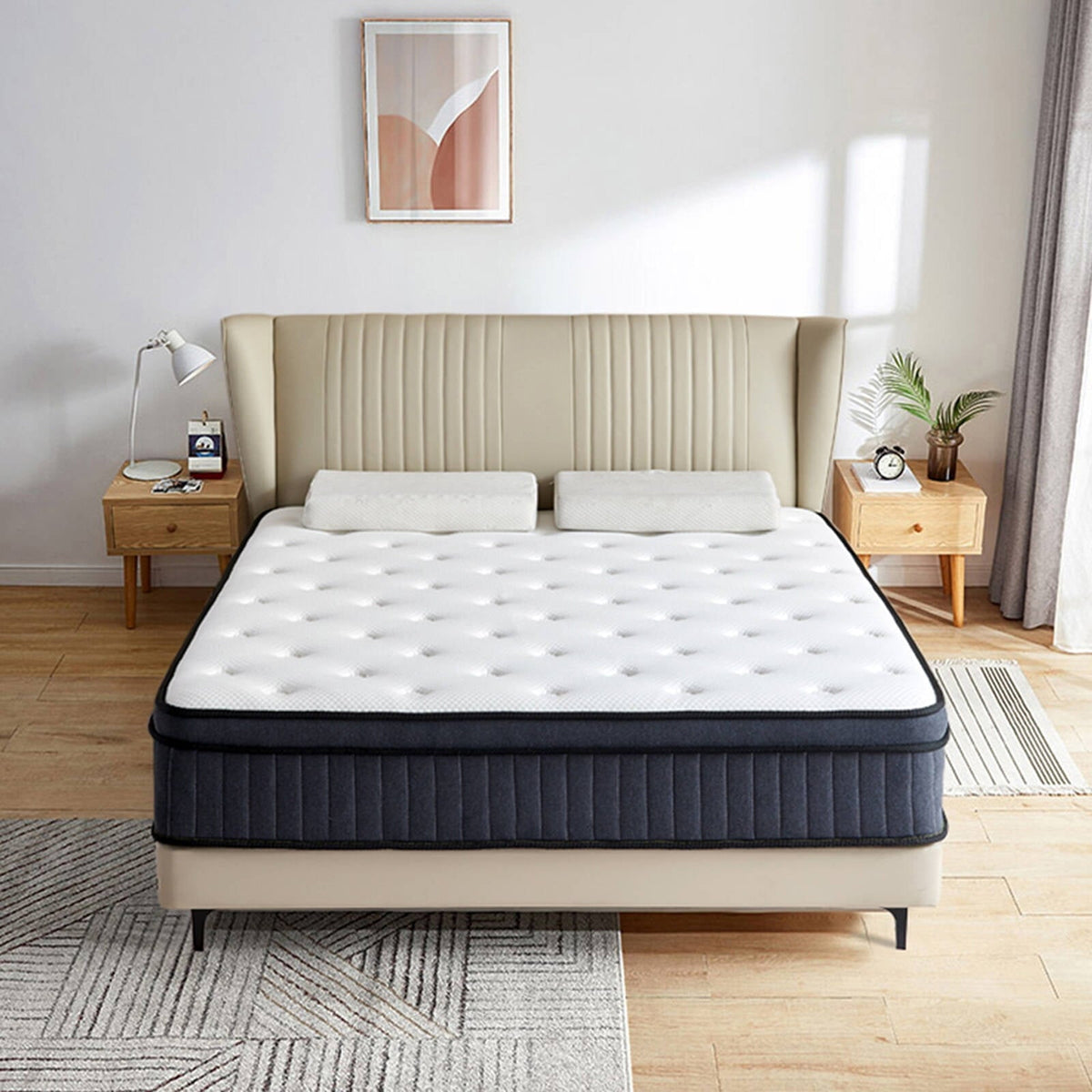 Queen Mattress, 10 Inch Memory Foam Mattress in Lens Box, Individual Pocket Spring Mattress with Motion Isolation and Pressure Relief, Medium Firm, CertiPUR-US