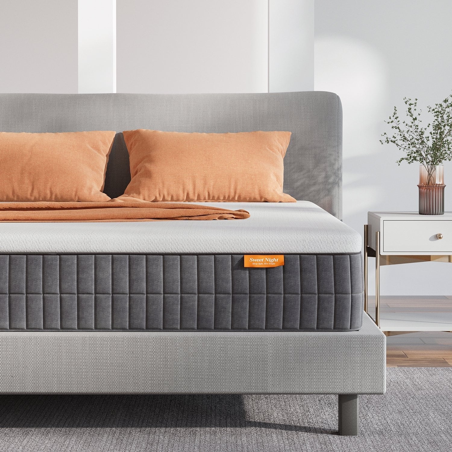 Sweetnight 12 Cool Gel Memory Foam Mattresses in Camcorder Box Medium Firm Mattress, King, Adult