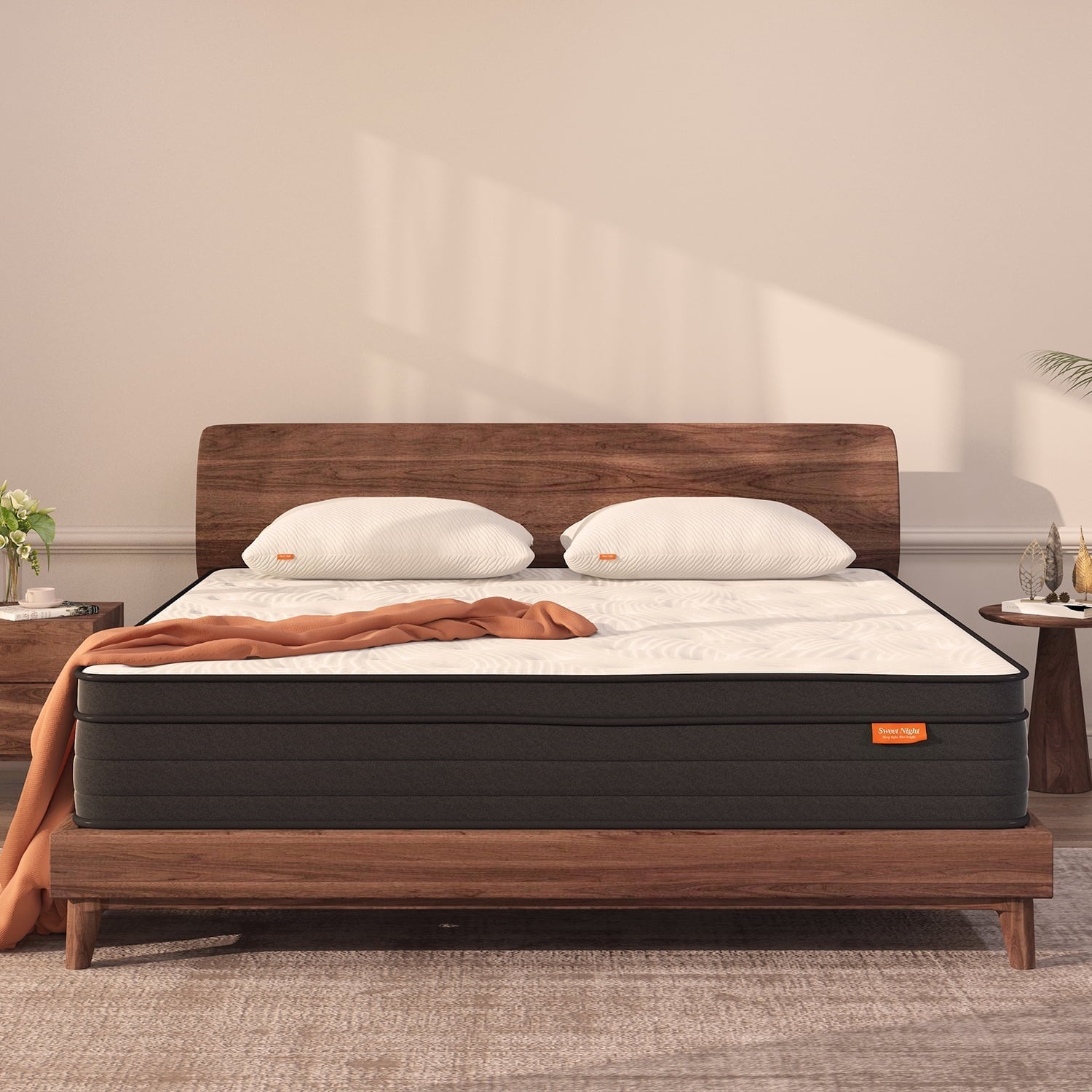 Sweetnight Twilighty 10 Medium Firm Adult Memory Foam Hybrid Mattress, King Size