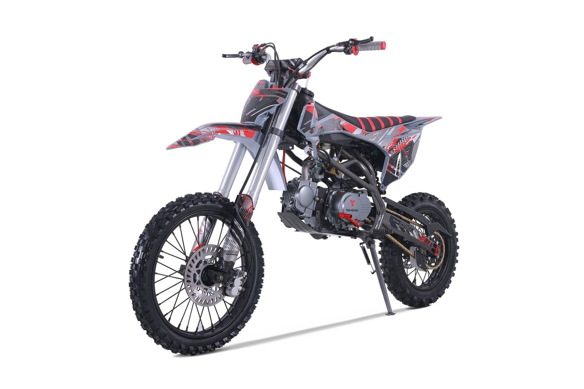 TAO MOTOR 125cc DB-27 Dirt Bike Kick Start 17inch Front Wheels 14inch Behind Wheels - Gray