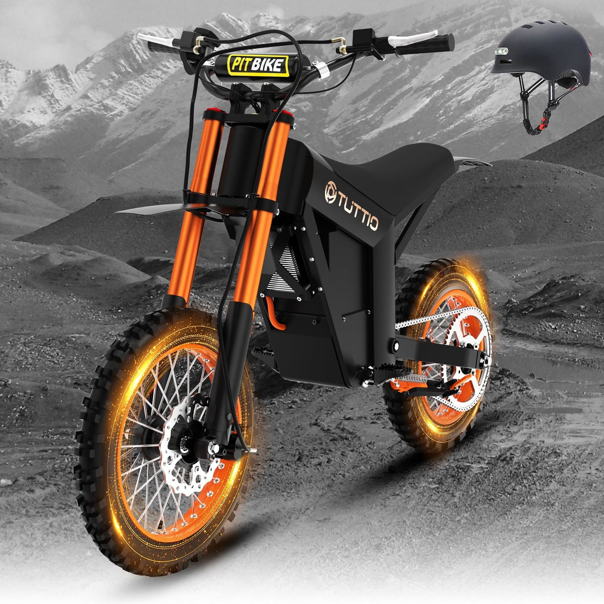 TUTTIO Soleil 01 High-Torque Electric Dirt Bike Adult Teen, 200N.m 21AH Electric Motorcycle, 14 12 Full suspension Dirt EBikes for Uphill and Off-Road