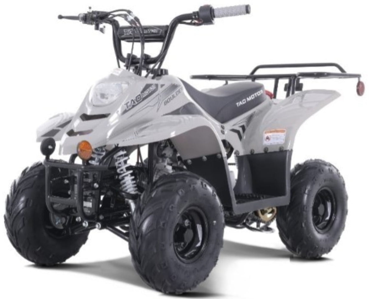 Tao Motor 110CC New Boulder, 4-Stroke Engine Max 0.6Gal Tank ATV Gas Vehicle for Kids, New, Black