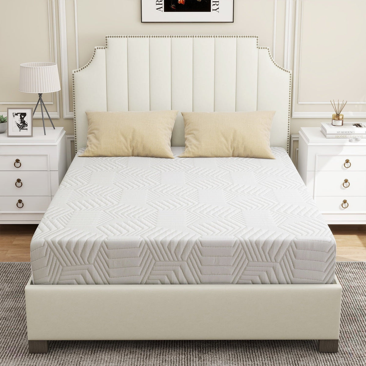 Twin Mattress, 8 inch Memory Foam Mattress in Lens Box, Made in USA