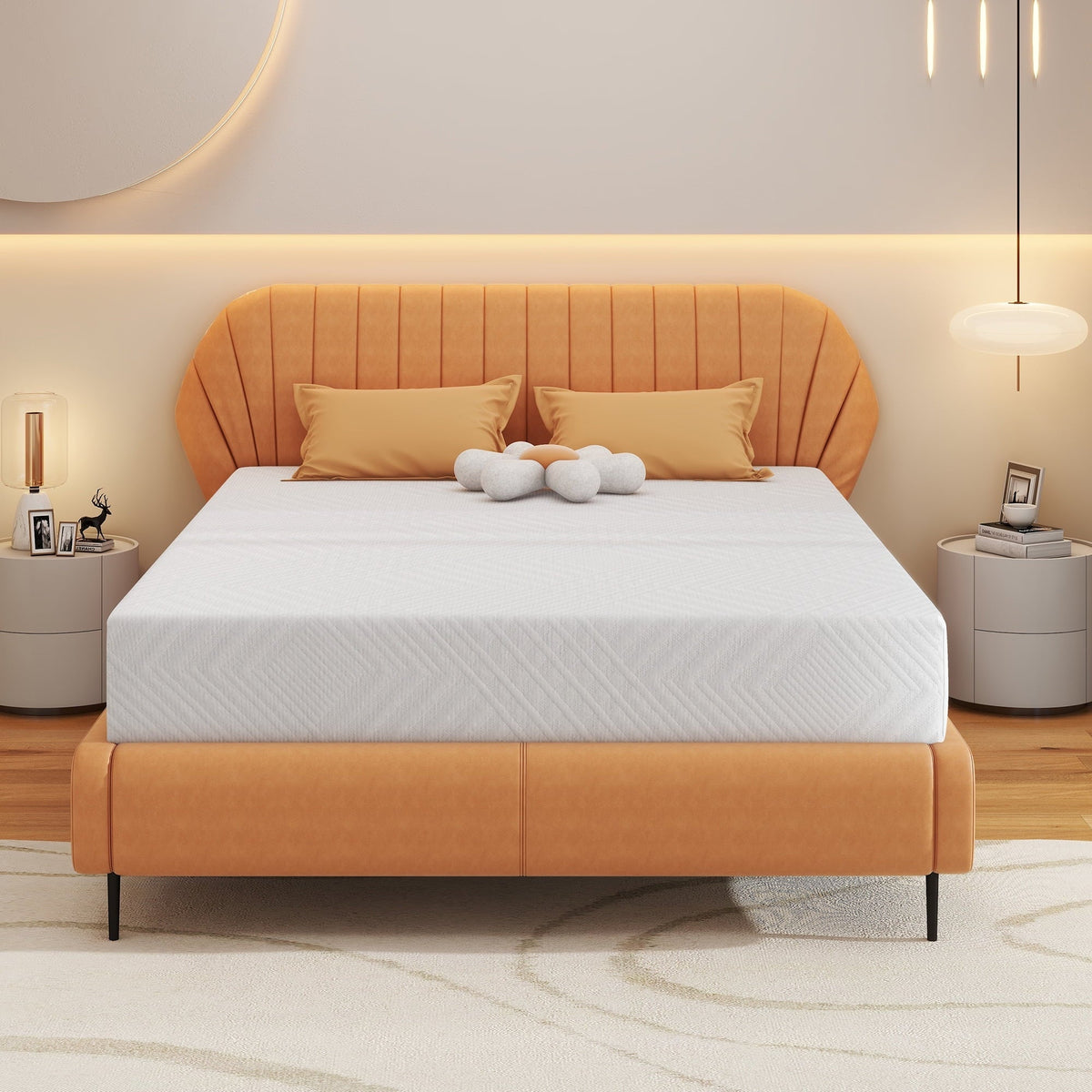 Twin Size Mattress, 6 inch Memory Foam Mattress with Graphene Fabric Cover, Bed in Lens Box