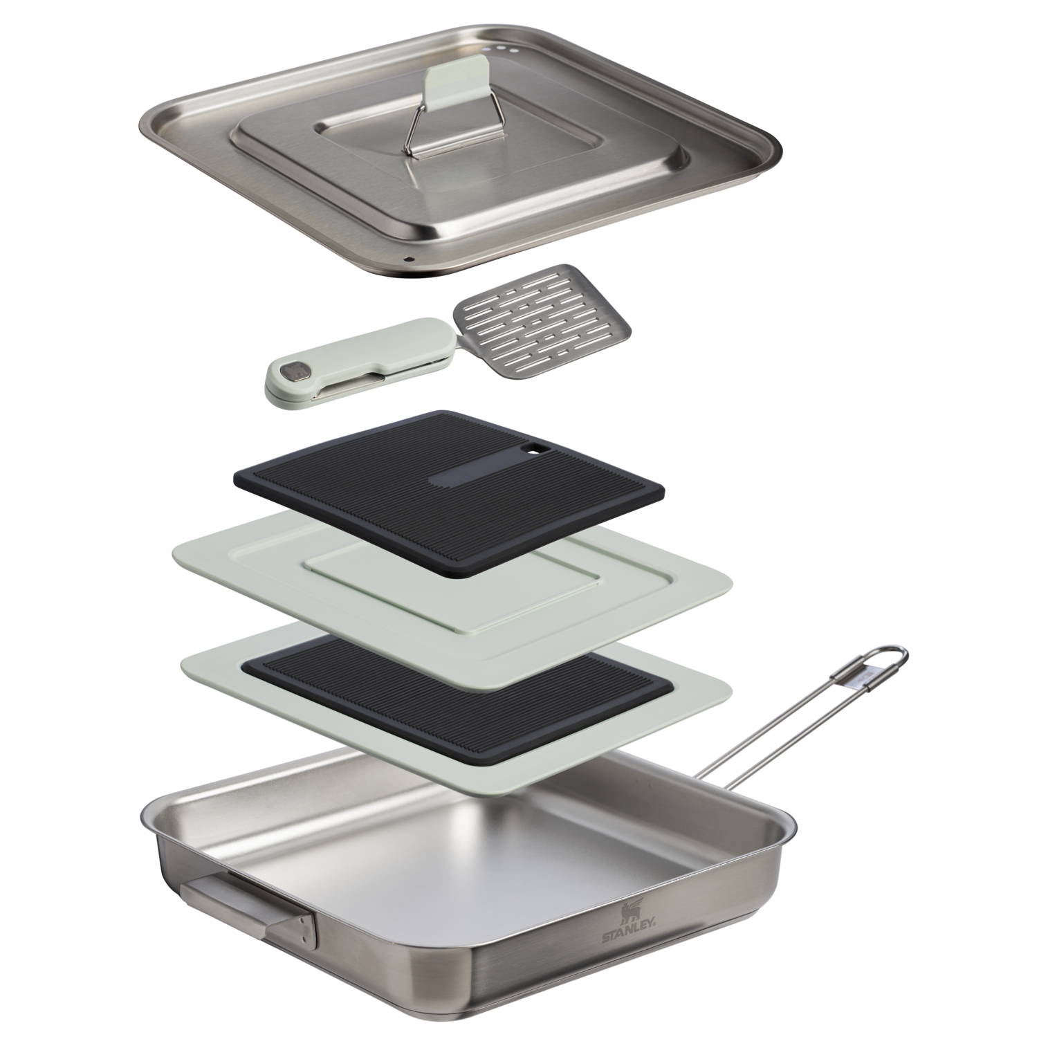 The Wildfare Pro Square Pan Cookset 5-piece set D087Z