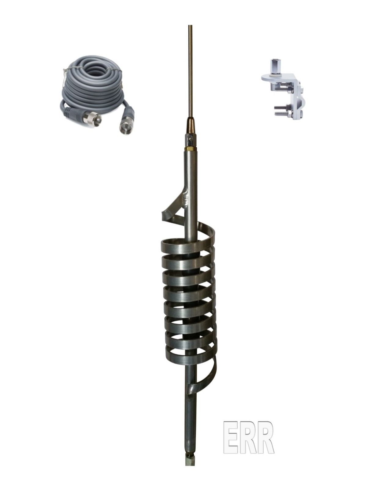 Monkey Made MM9 CB Radio Antenna, Medium Shaft, 18FT RG8X COAX, BRACKET & STUD