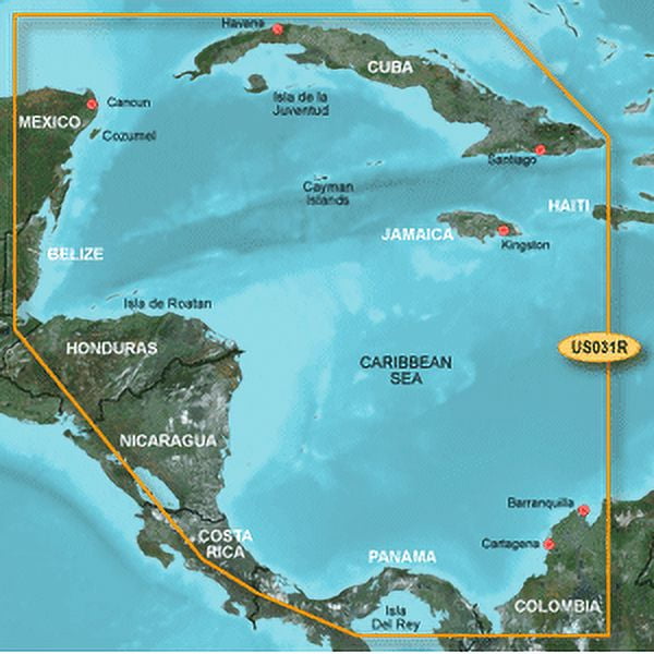 Garmin BlueChart? g3 HD - HXUS031R - Southwest Caribbean - microSD?/SD?