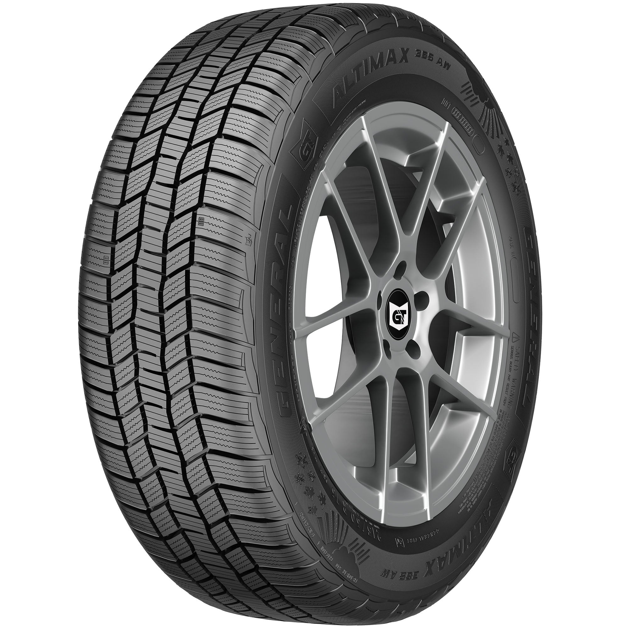 General Altimax 365AW All Weather 225/60R18 100H Passenger Tire Fits: 2018-23 Chevrolet Equinox LT, 2017-18 Subaru Outback 3.6R Touring