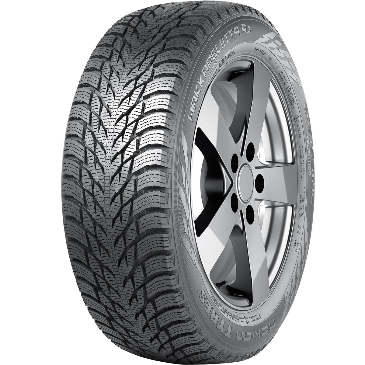 Nokian Hakkapeliitta R3 Winter 245/45R20 103R XL Passenger Tire Fits: 2019-22 Volvo XC40 T4 R-Design, 2021 Ford Mustang Mach-E First Edition