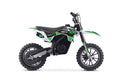 DRIFT HERO 500W, 24v12ah, Electric Dirt Bike, 16MPH Max Speed, 3 speed variable controls for parents, Toys motocross for Kids, Teens, Black, Green