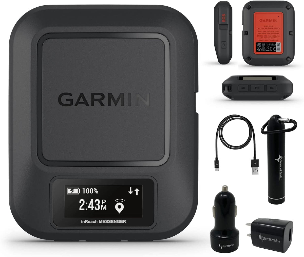 Garmin inReach Messenger Handheld Satellite Communicator 1.08 with Power Pack