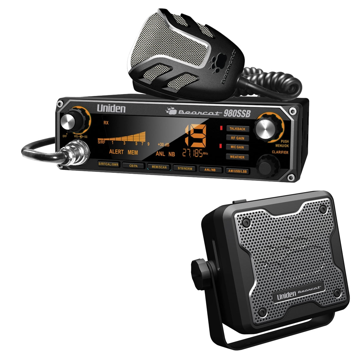Uniden BEARCAT 980SSB CB Radio with SSB and BC15 Accessory CB/Scanner Speaker