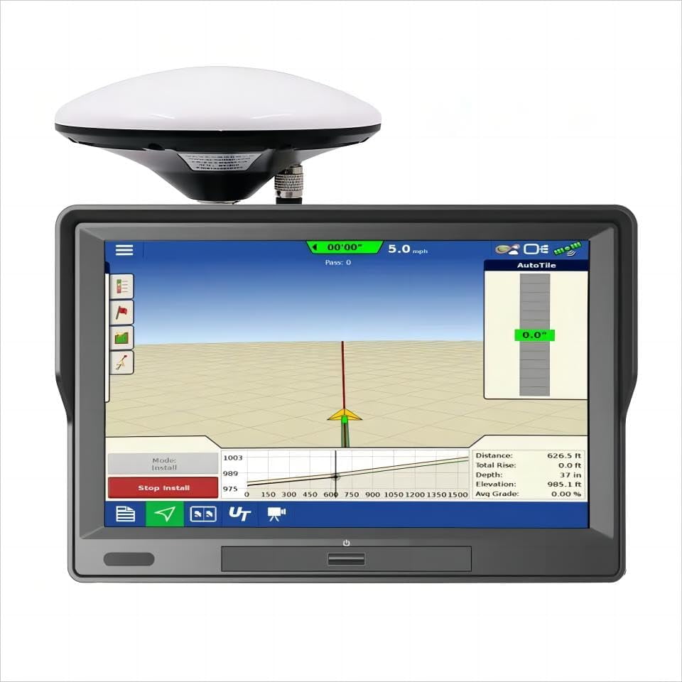 9 Inch GPS Navigator - Farm Tractor Navigator - WiFi Connection Premium Precision Positioning Waterproof - Easy Screen Read Touch Screen - Suitable for Farming, Sowing