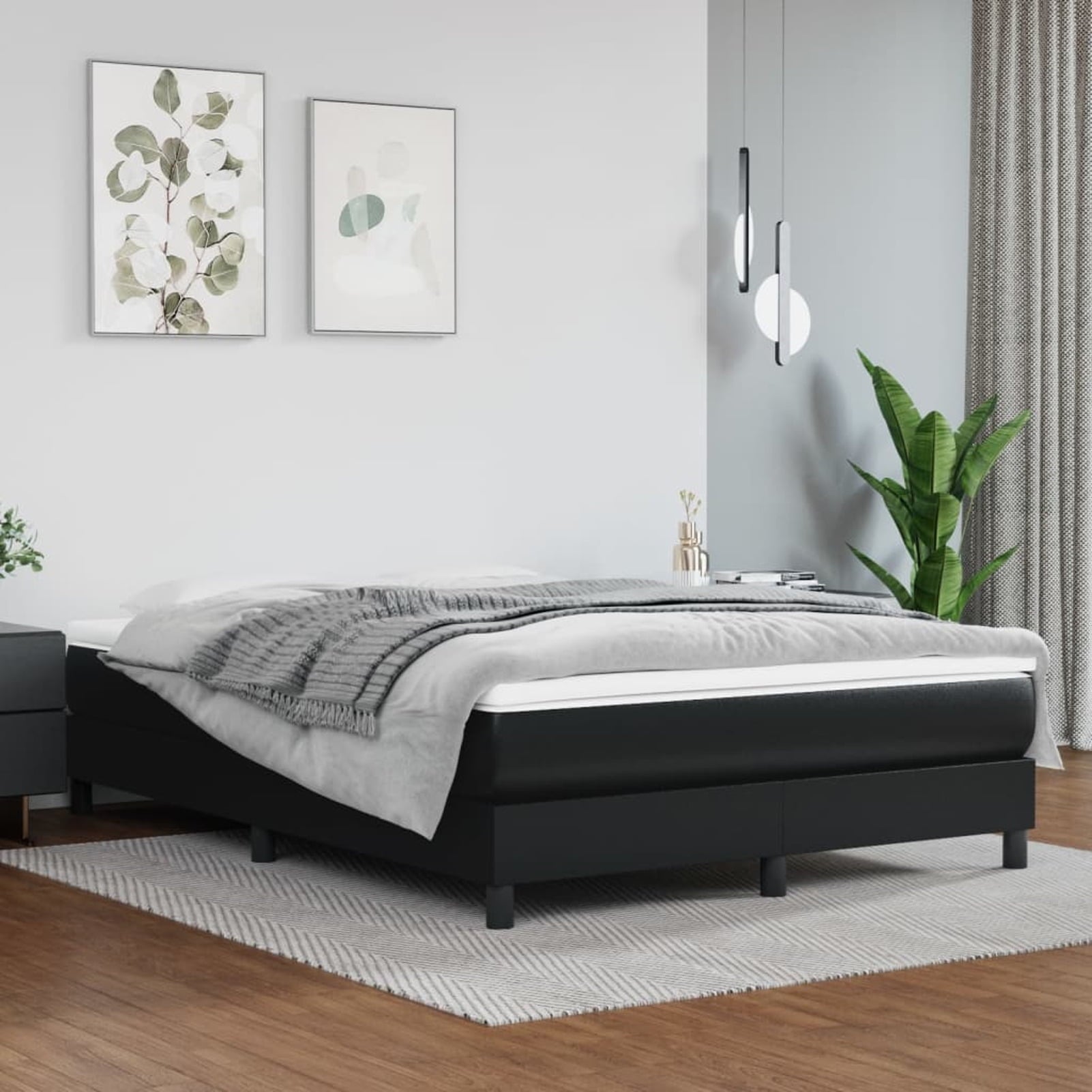 moobody Individual Pocket Spring Bed Mattress Full Size Faux Leather Mattress Foundation Soft Foam Bed Mattress 53.9 x 74.8 x 7.9 Inches (W x Optics x H)